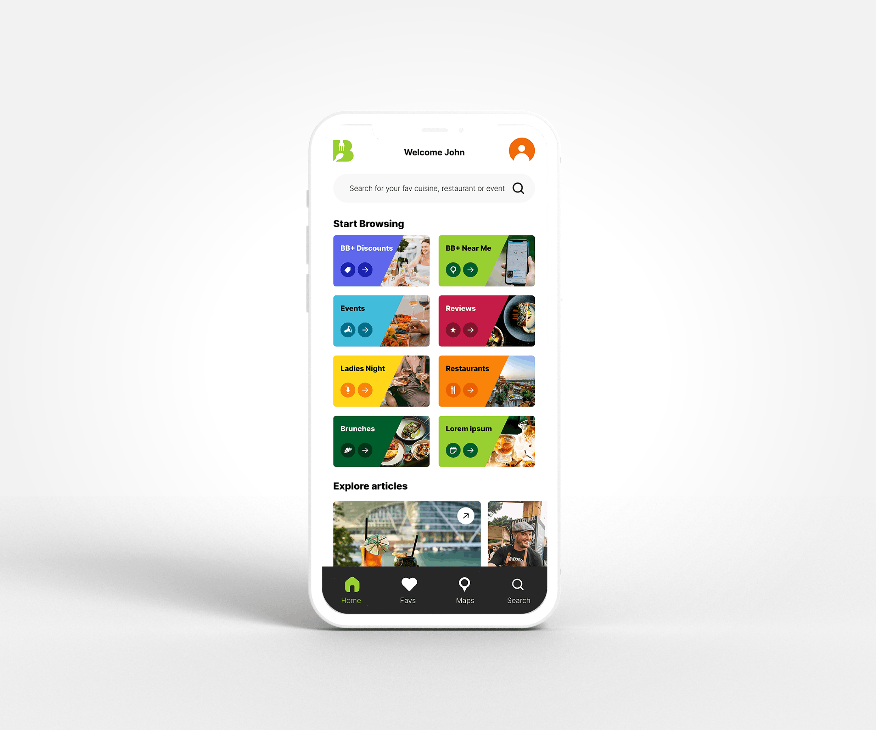 Best Bites mobile app interface